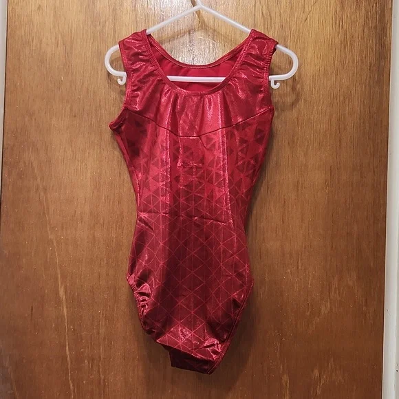 Destira Shiny Red Leotard - Picture 3 of 4
